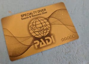 Search and Recovery Certification Card