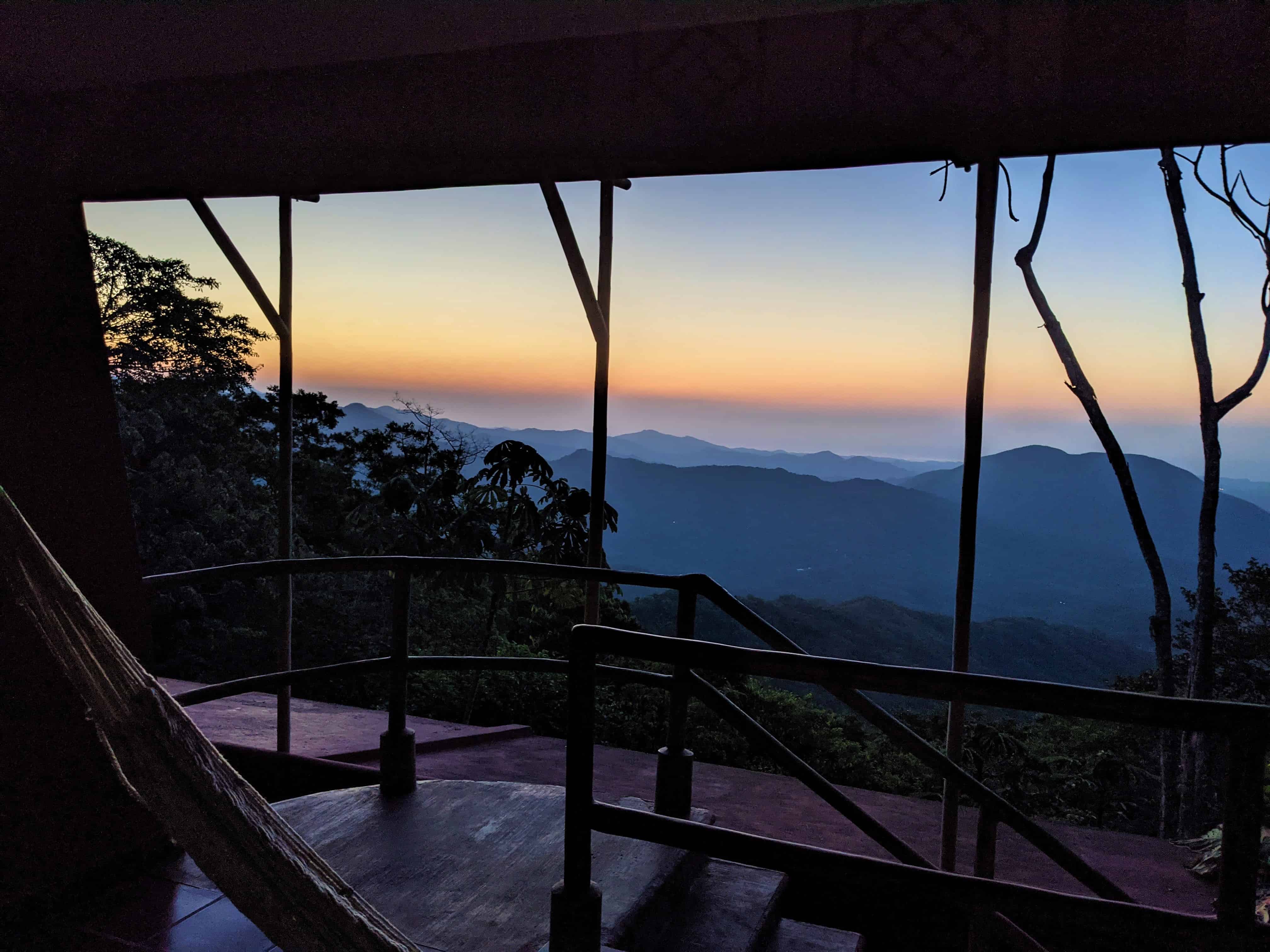 Pre-dawn from my suite at Finca Don Gabriel