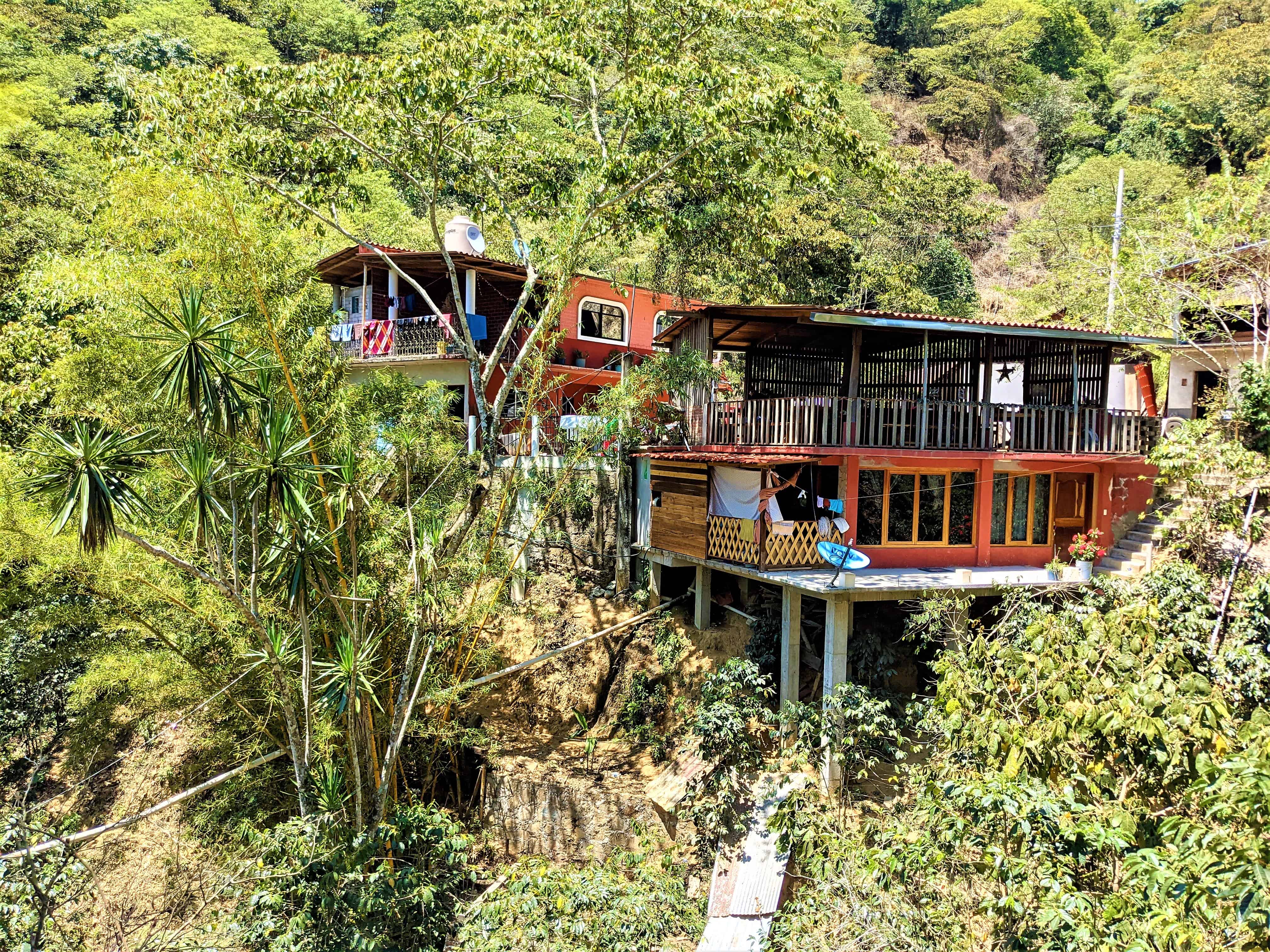 The picturesque tasting room and living quarters for the family at Cafe Pluma Oro del Sur, the best thing to do in Pluma