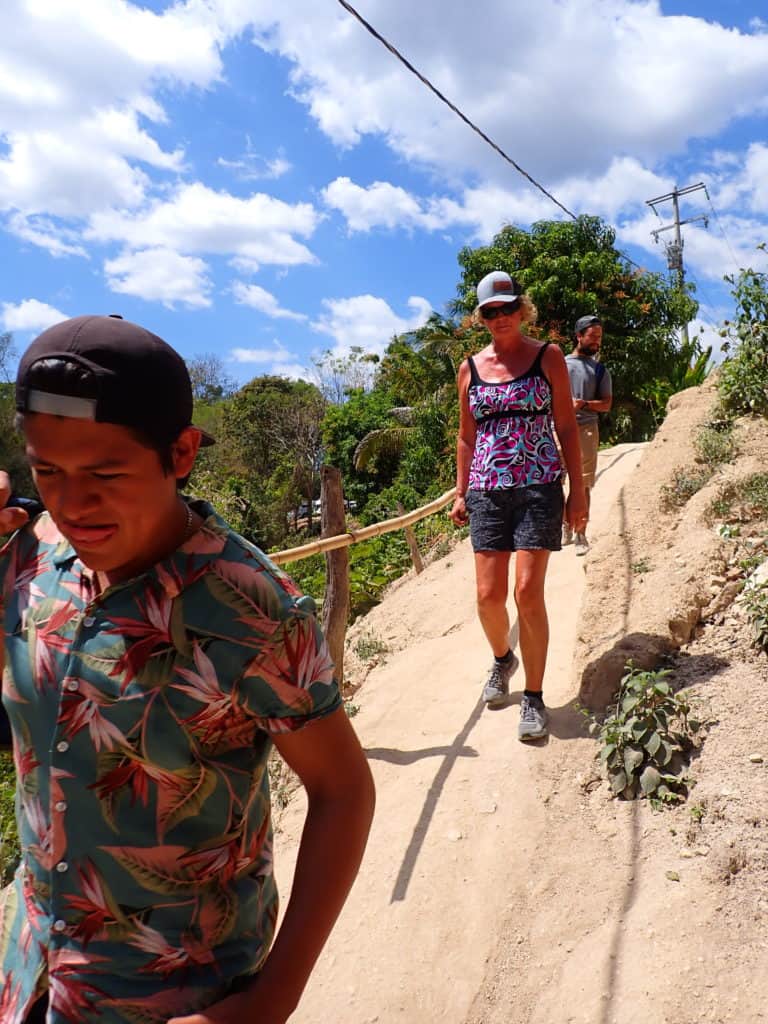 The top of the hike down to the magic falls, you can see the parking lot in the background