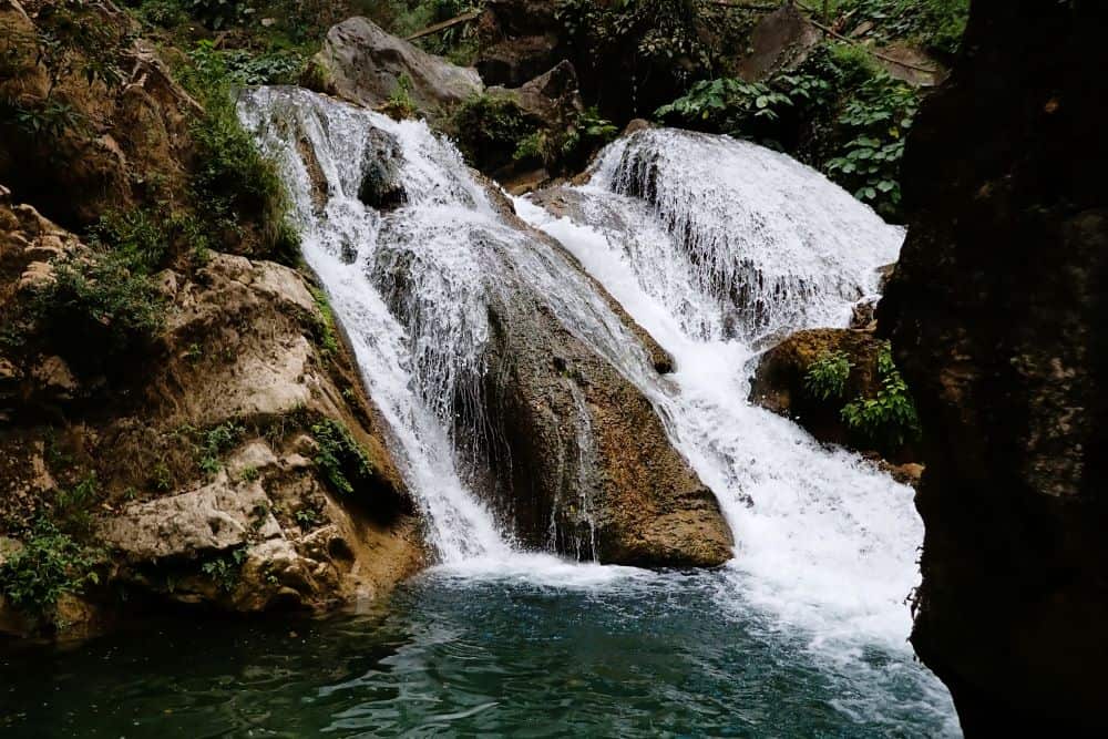 Some of the lower of the cascadas magicas copalita