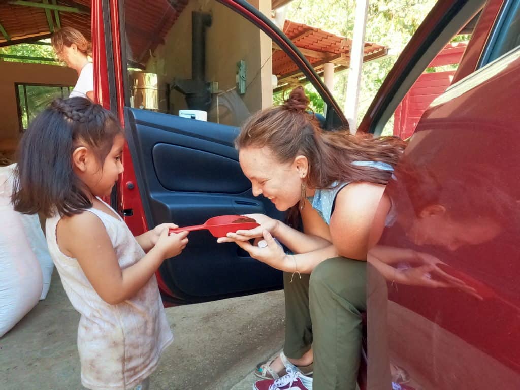 The most adorable greeting at the Oro del Sur Coffee plantation in Pluma Hidalgo.