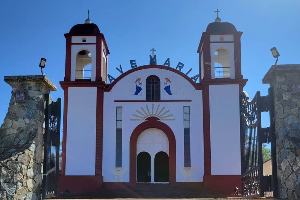 Iglesia Ave Maria sits in the centre of Pluma Hidalgo, if you like to visit churches add this stop to your things to do in Pluma Hidalgo!